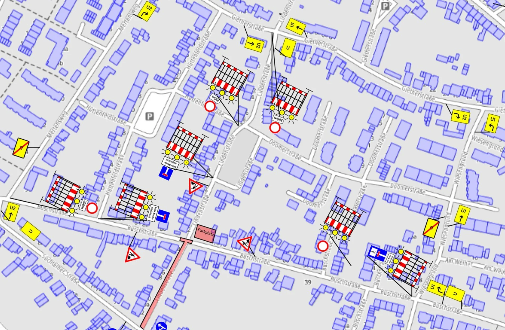 Verkehrszeichenplan Detail